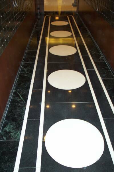 Green marble and white tasso